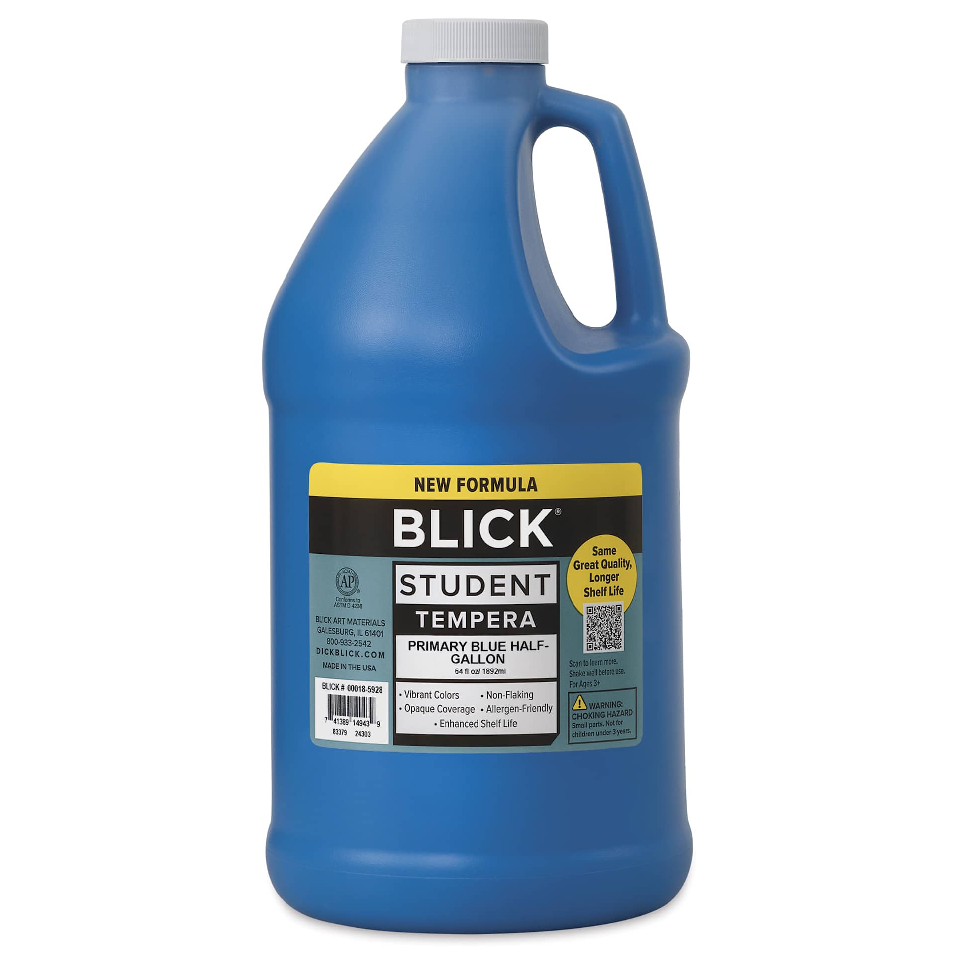 Blick Student Tempera Paint - Primary Blue, 64 oz bottle