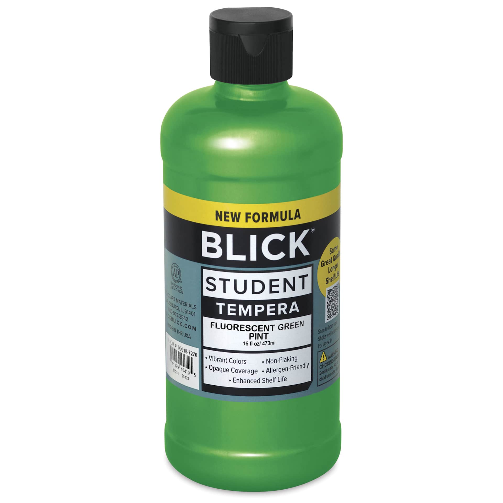 Blick Student Tempera Paint - Fluorescent Green, 16 oz Bottle