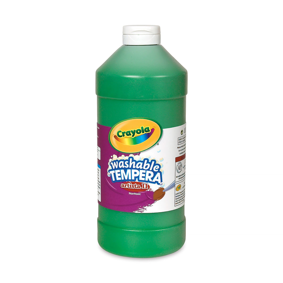 Crayola Artista II Liquid Washable Tempera - Green, 32 oz Bottle Crayola Artista II Liquid Washable Tempera - Green, 32 oz Bottle