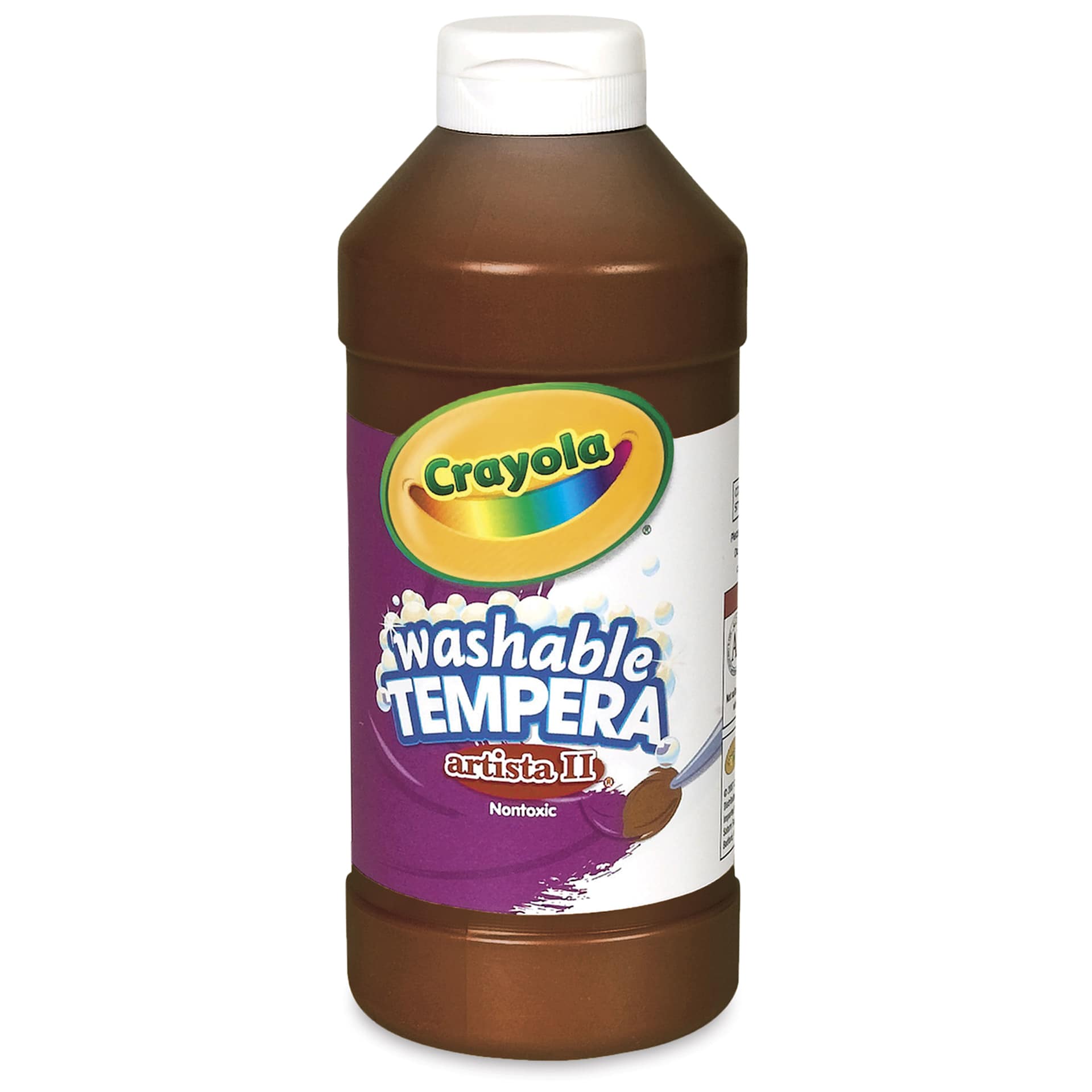 Crayola Artista II Liquid Washable Tempera - Brown, 16 oz bottle