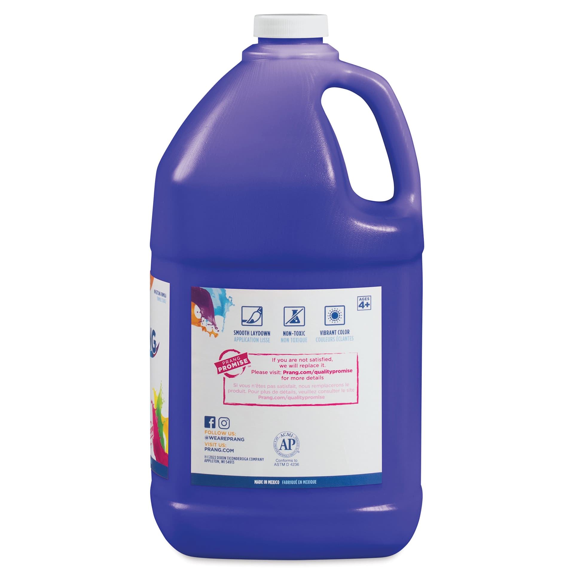 Back of Prang Ready-To-Use Tempera Paint - Blue, Gallon