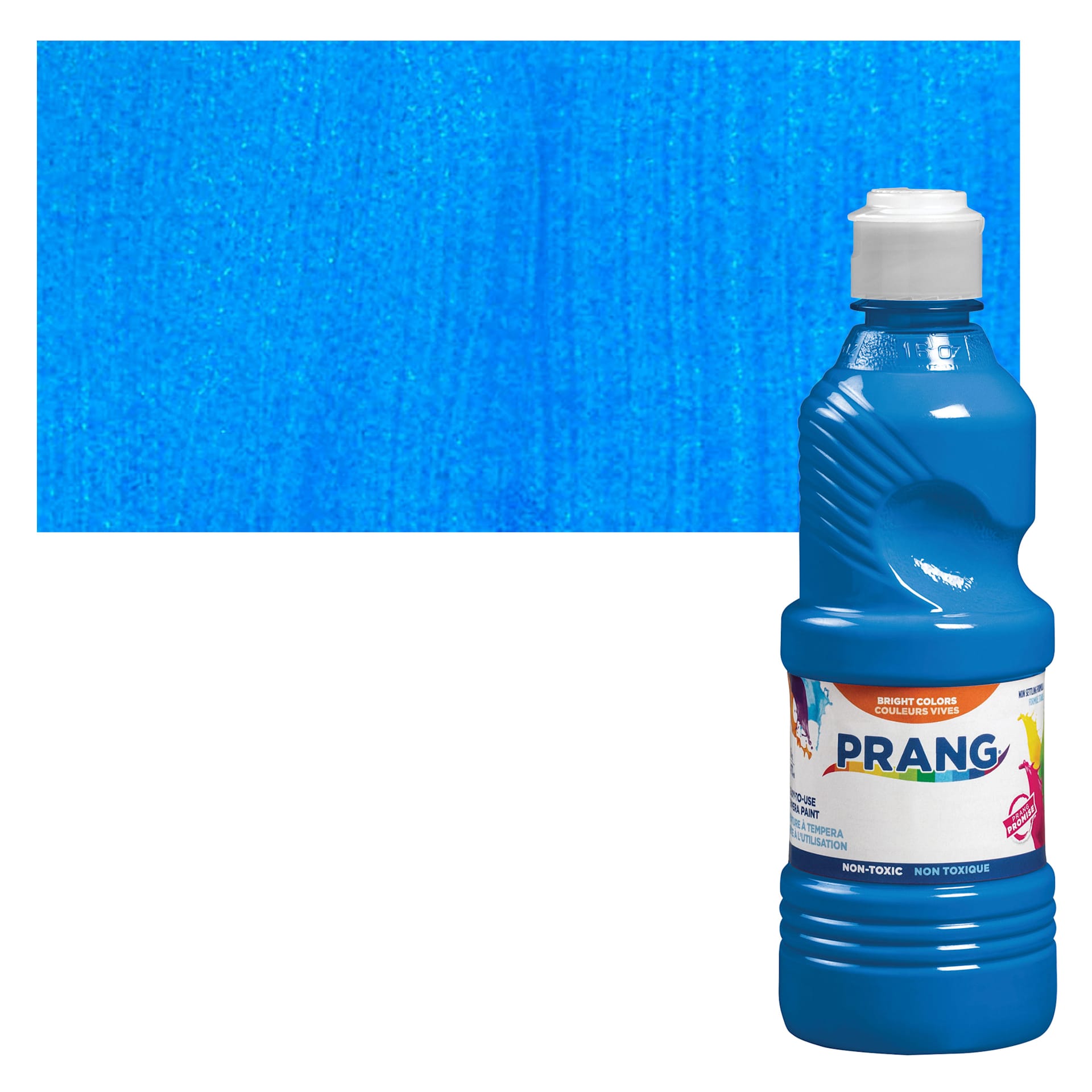 Prang Ready-To-Use Tempera Paint - Turquoise, 16 oz bottle and swatch
