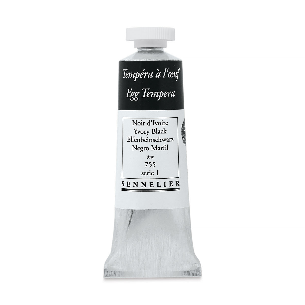 Sennelier Artists Egg Tempera - Ivory Black, 34 ml tube