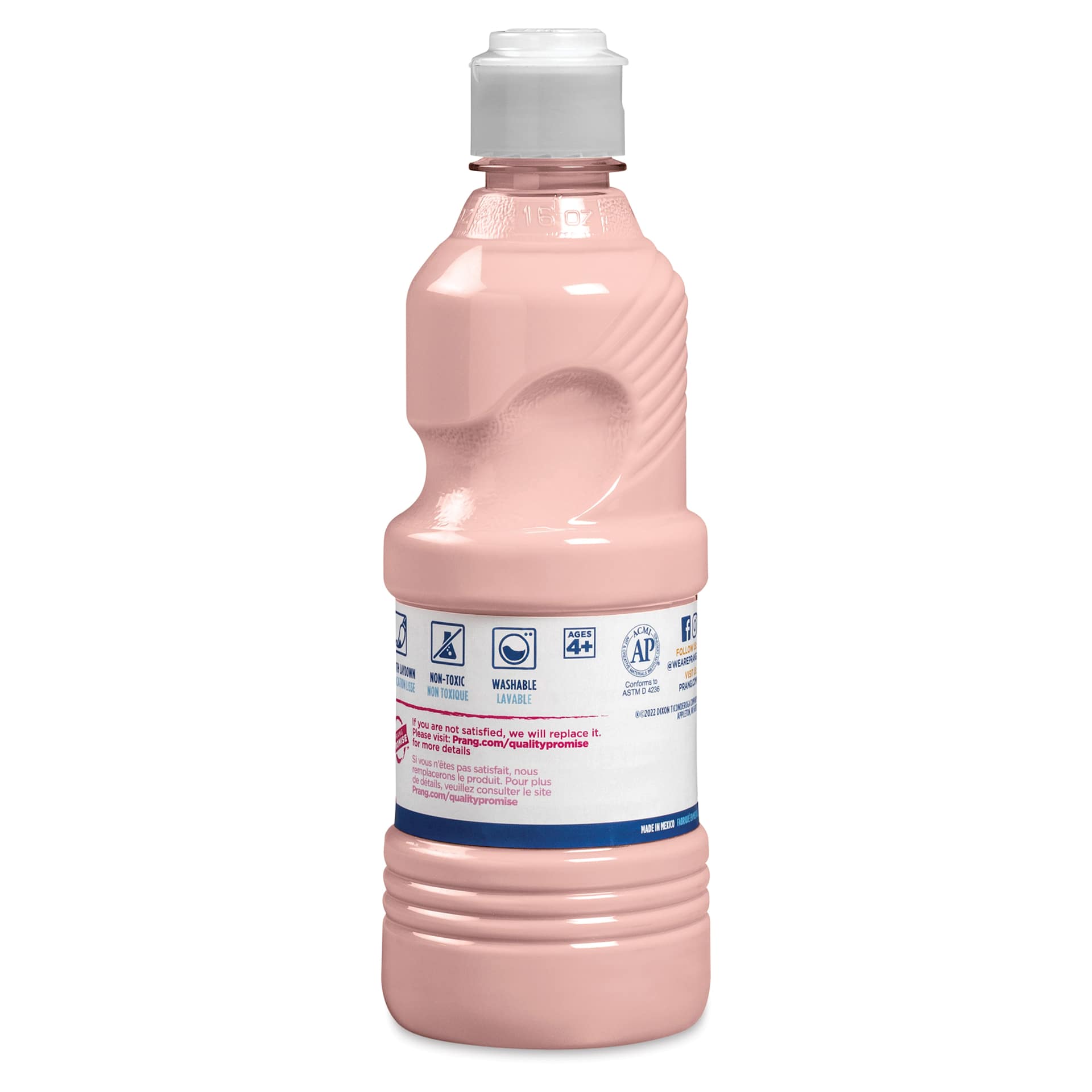 Prang Ready-To-Use Washable Tempera Paint - Peach, 16 oz bottle back
