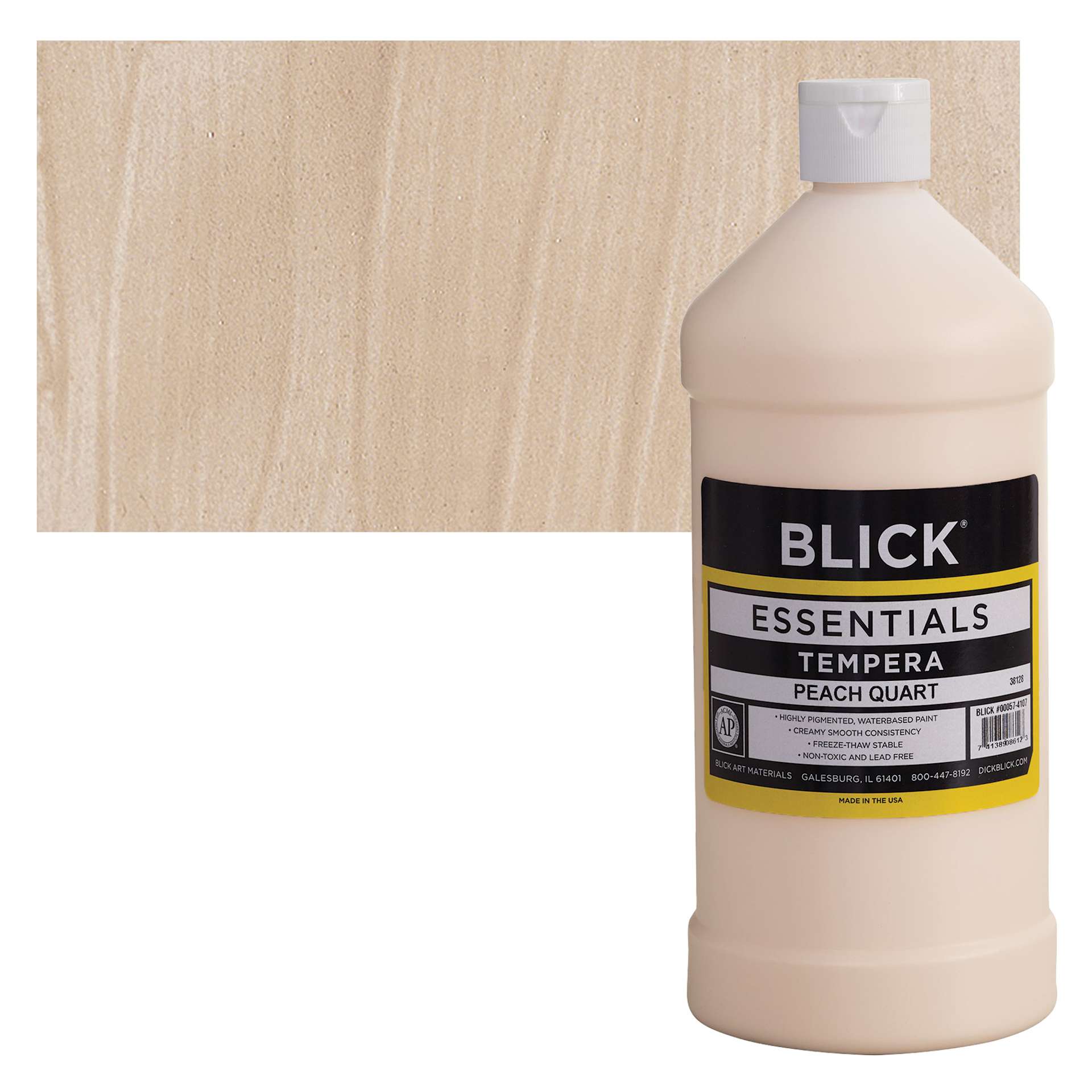 Blick Essentials Tempera - Peach, Quart and swatch