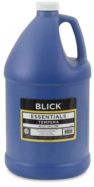 Blick Essentials Tempera Paint - Front of Gallon Jug of Blue Tempera Blick Essentials Tempera Paint - Front of Gallon Jug of Blue Tempera