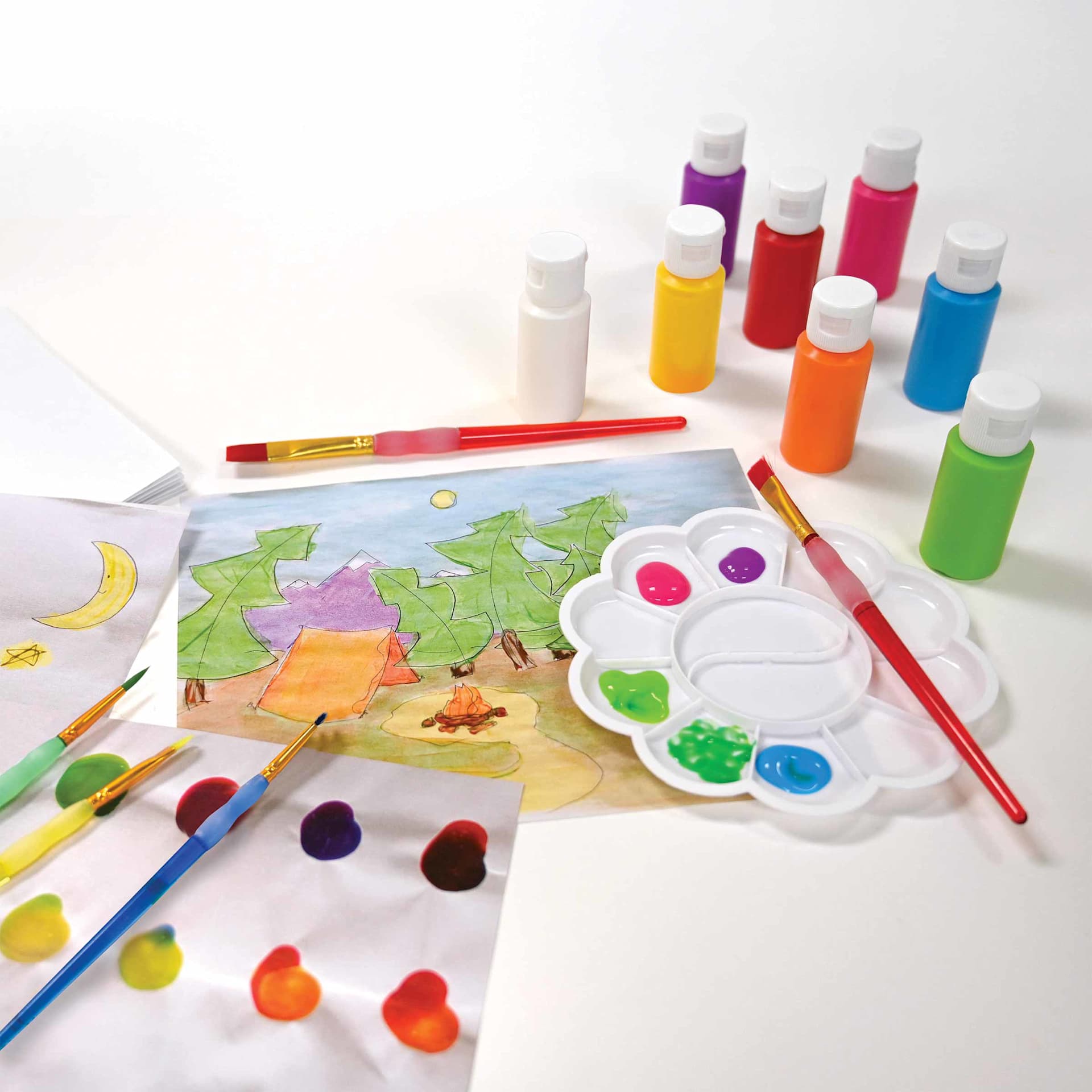 Faber-Castell Young Artist Learn to Paint Set, contents on table