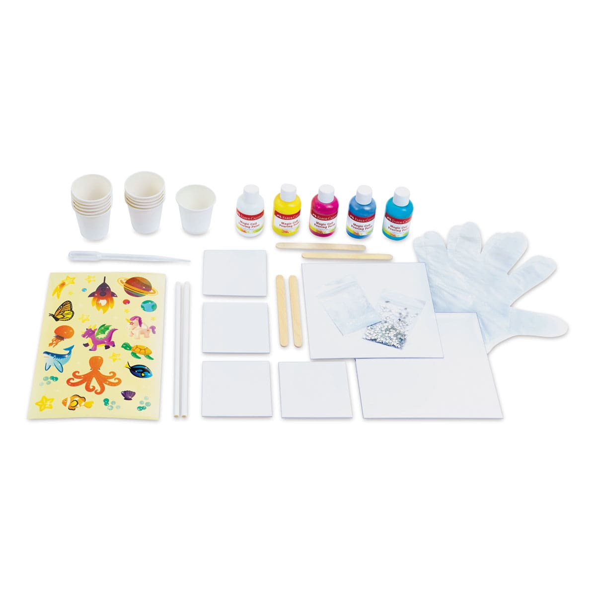 Faber-Castell Do Art Paint Pour Studio - Components of Kit