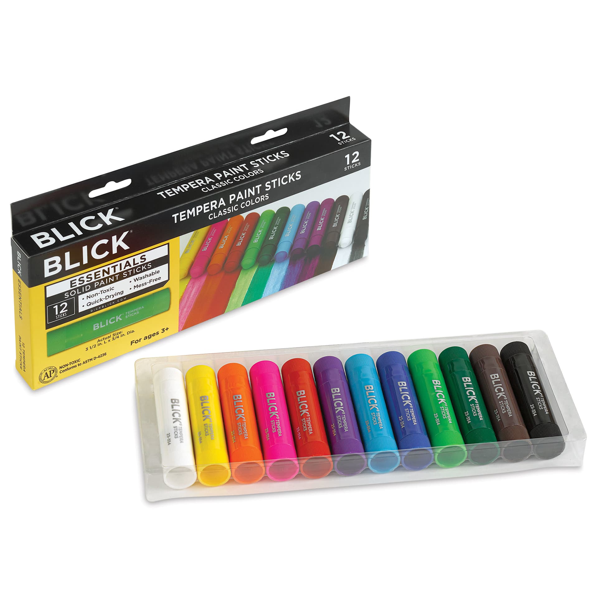 Blick Essentials Tempera Paint Sticks - Set of 12