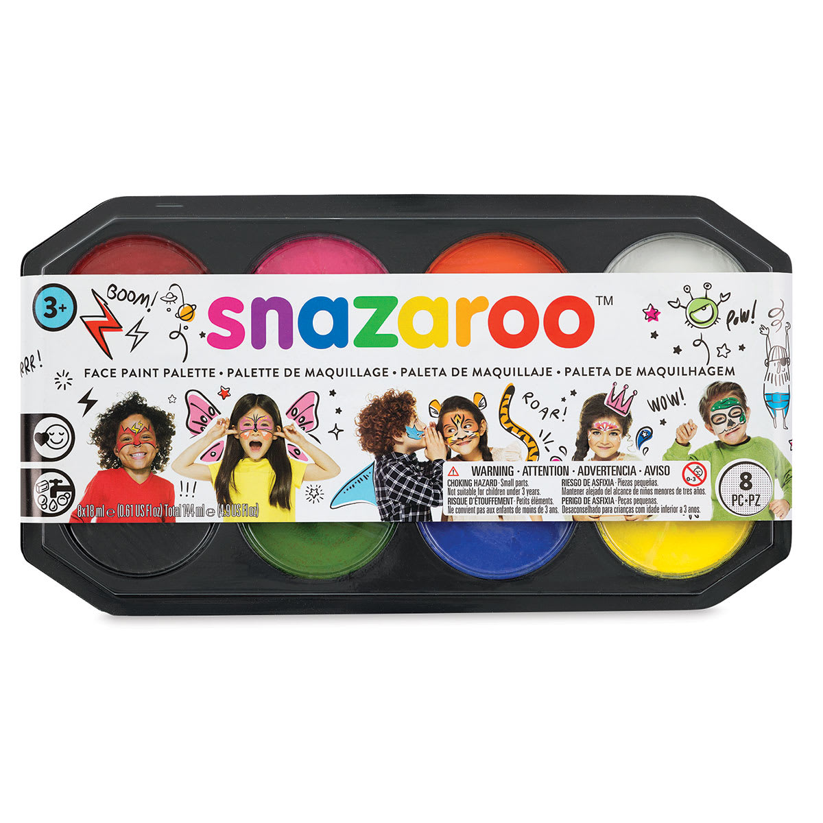 Snazaroo Face Paints - Face Paint Kit, Set of 8
