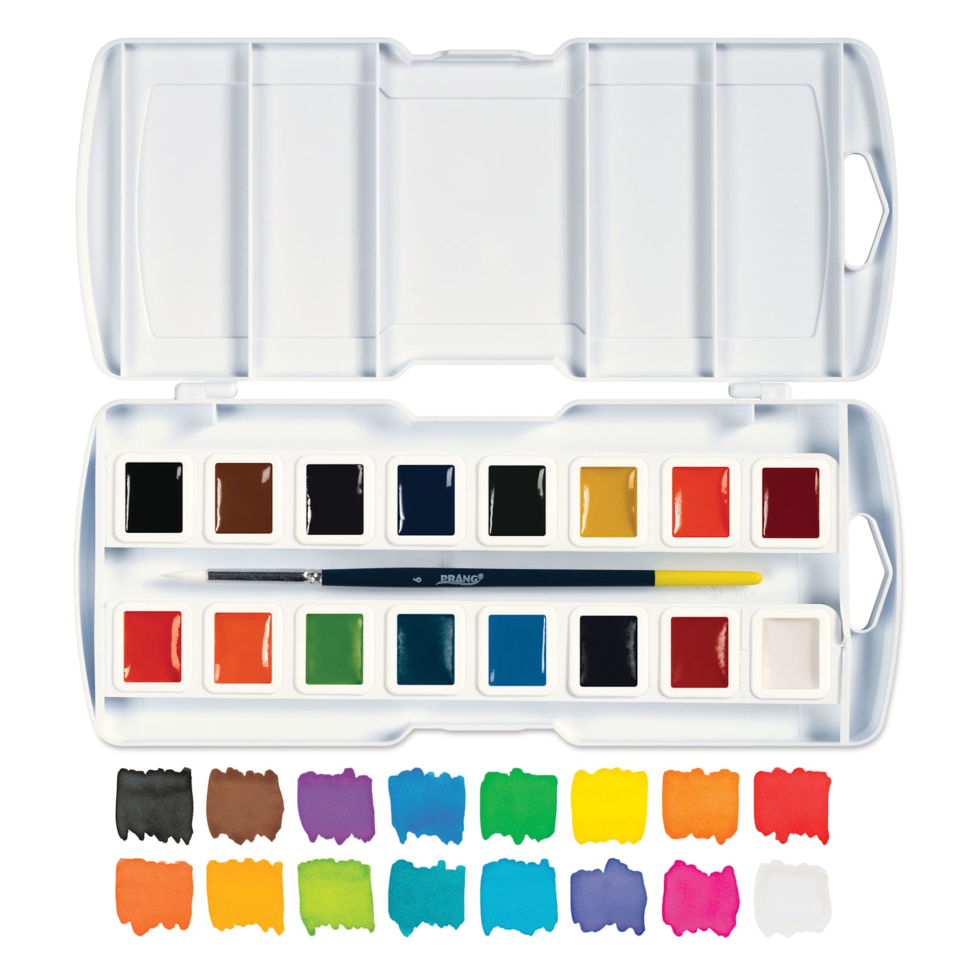 Prang Semi-Moist Watercolor Paint - Square Pans, Assorted, Set of 16 Prang Semi-Moist Watercolor Paint - Square Pans, Assorted, Set of 16