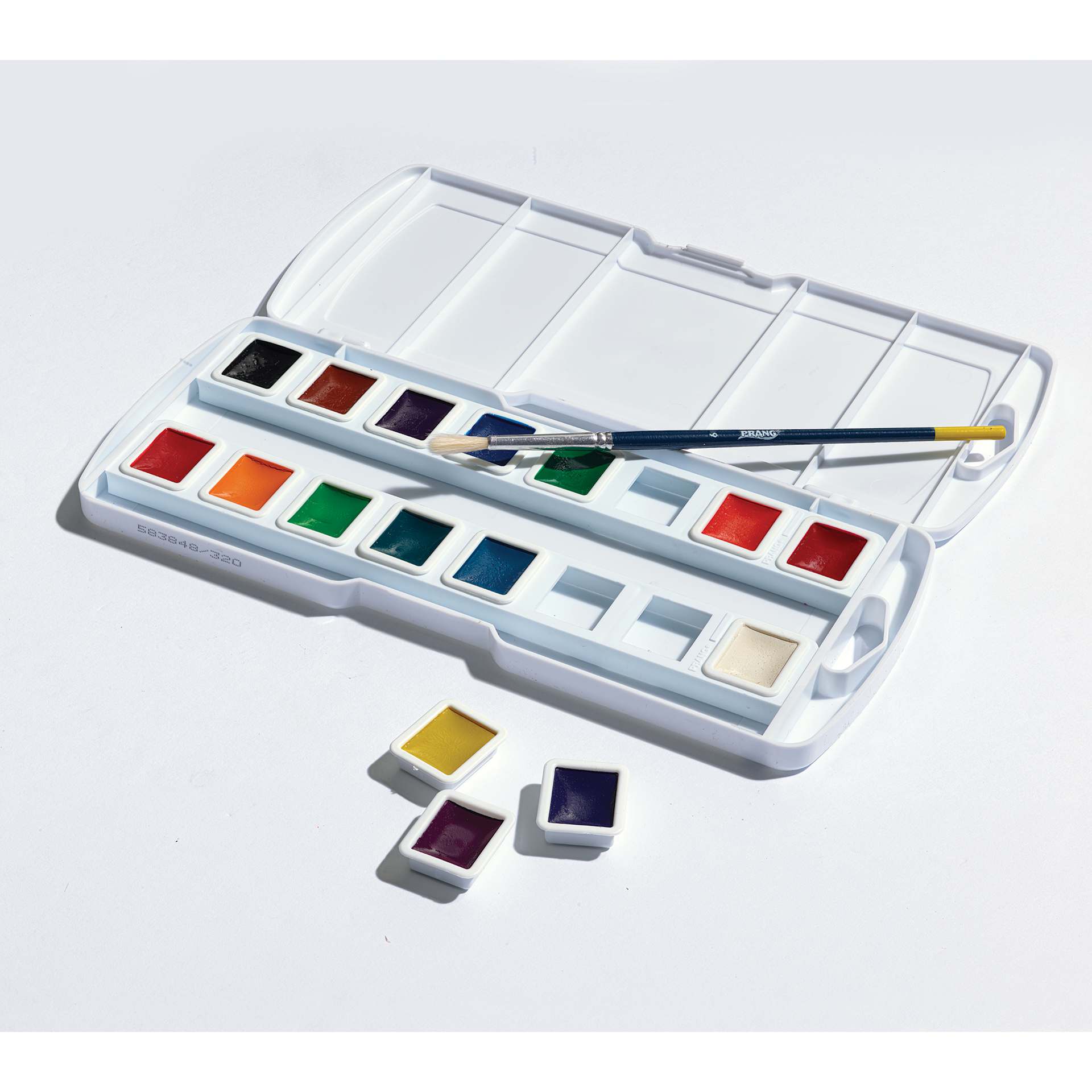 Prang Semi-Moist Watercolor Paint - Square Pans, Assorted, Set of 16 Prang Semi-Moist Watercolor Paint - Square Pans, Assorted, Set of 16