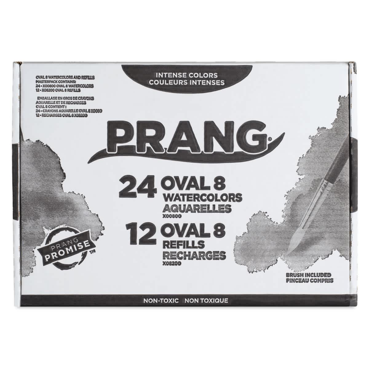 Prang Semi-Moist Watercolor Paint - Oval Pans and Refills, Masterpack of 36, packaging