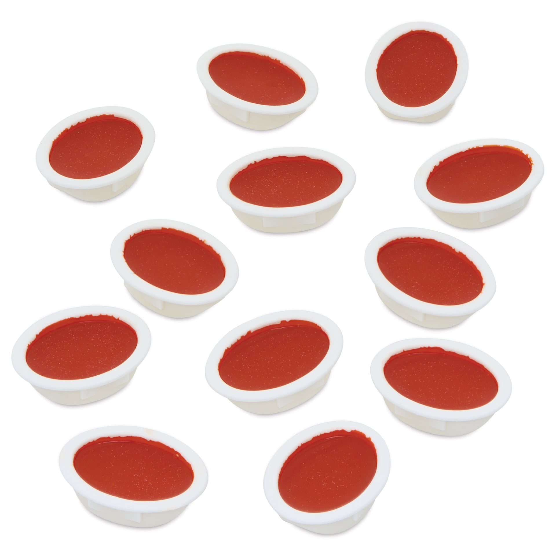Prang Watercolor Refills - Oval, pkg of 12 Yellow-Orange, Half Pans