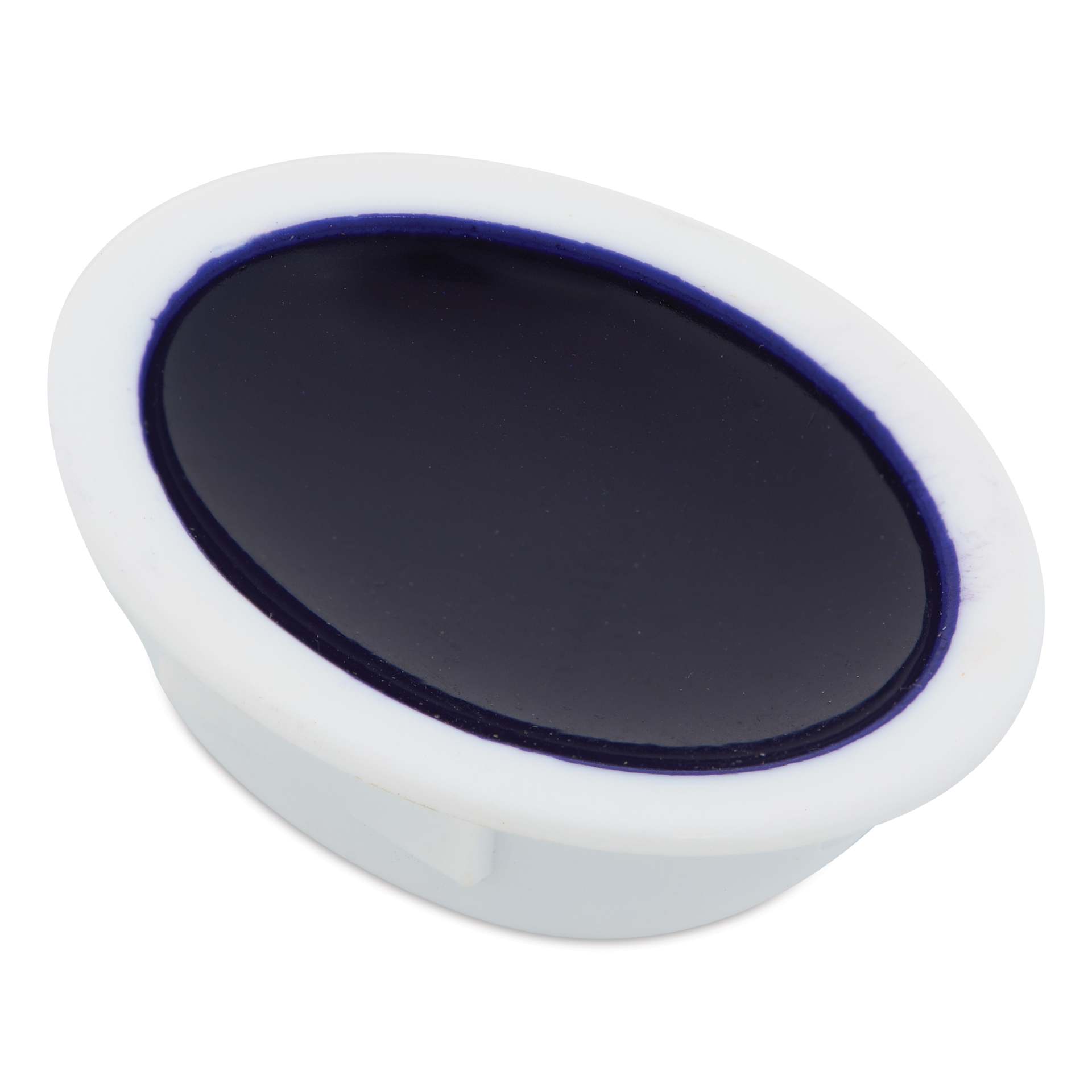 Close up of Prang Oval Watercolor Refill in Blue-Violet.
