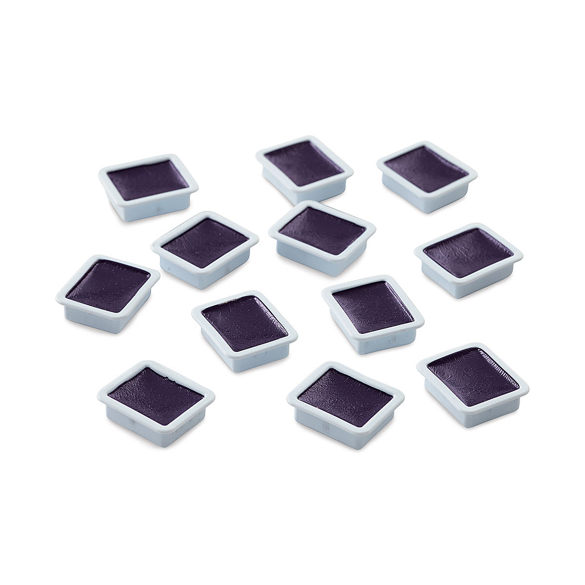 Prang Semi-Moist Watercolor Pans - Set of 12 Refill Pans, Violet, Square