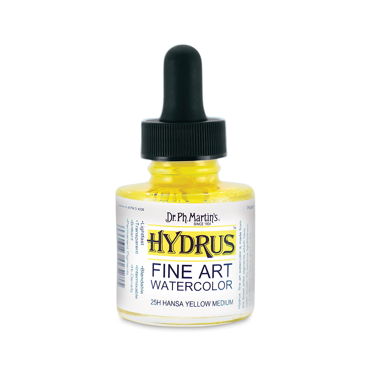 Dr. Ph. Martin's Hydrus Fine Art Liquid Watercolors - Hansa Yellow Medium, 1 oz bottle Dr. Ph. Martin's Hydrus Fine Art Liquid Watercolors - Hansa Yellow Medium, 1 oz bottle