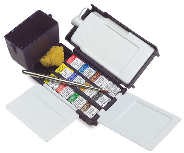 Winsor & Newton Professional Watercolor Half Pans - Field Box Set. Package open. Winsor & Newton Professional Watercolor Half Pans - Field Box Set. Package open.