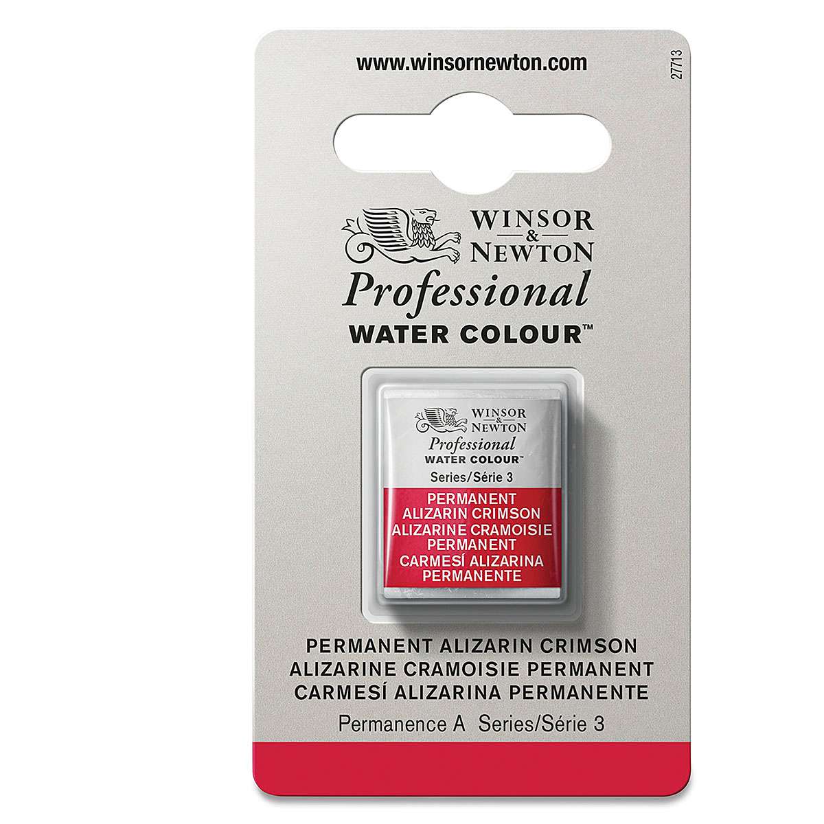 Winsor & Newton Professional Watercolor - Permanent Alizarin Crimson, Half Pans