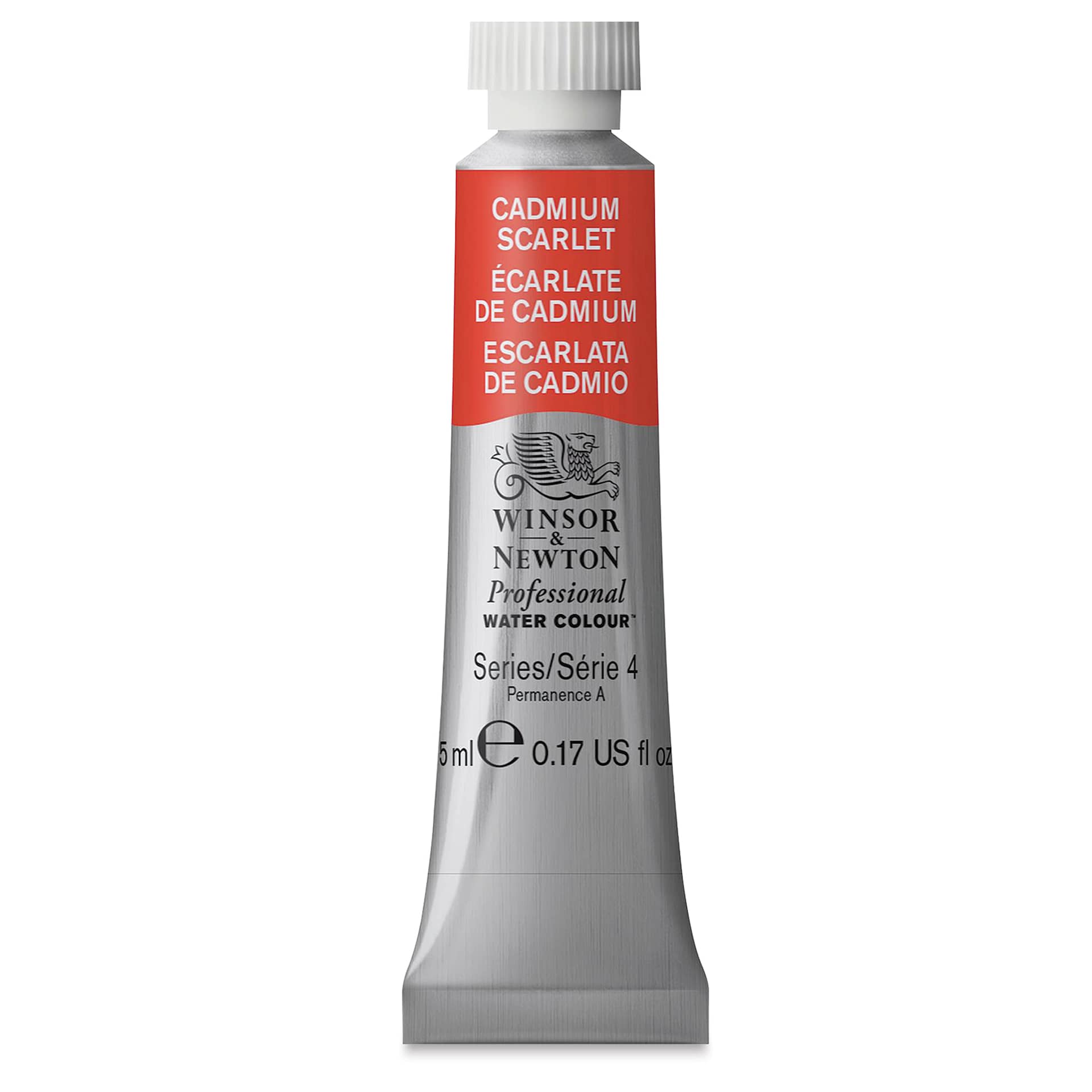 Winsor & Newton Professional Watercolor - Cadmium Scarlet, 5 ml Tube