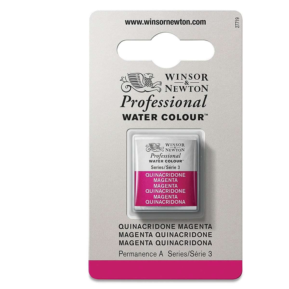 Winsor & Newton Professional Watercolor - Quinacridone Magenta, Half Pan