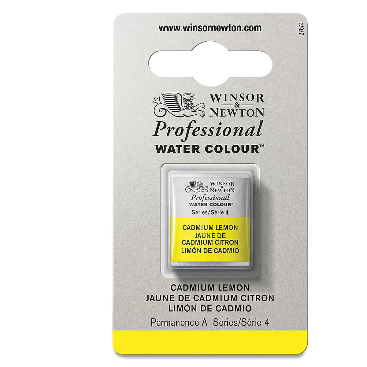 Winsor & Newton Professional Watercolor - Cadmium Lemon, Half Pan