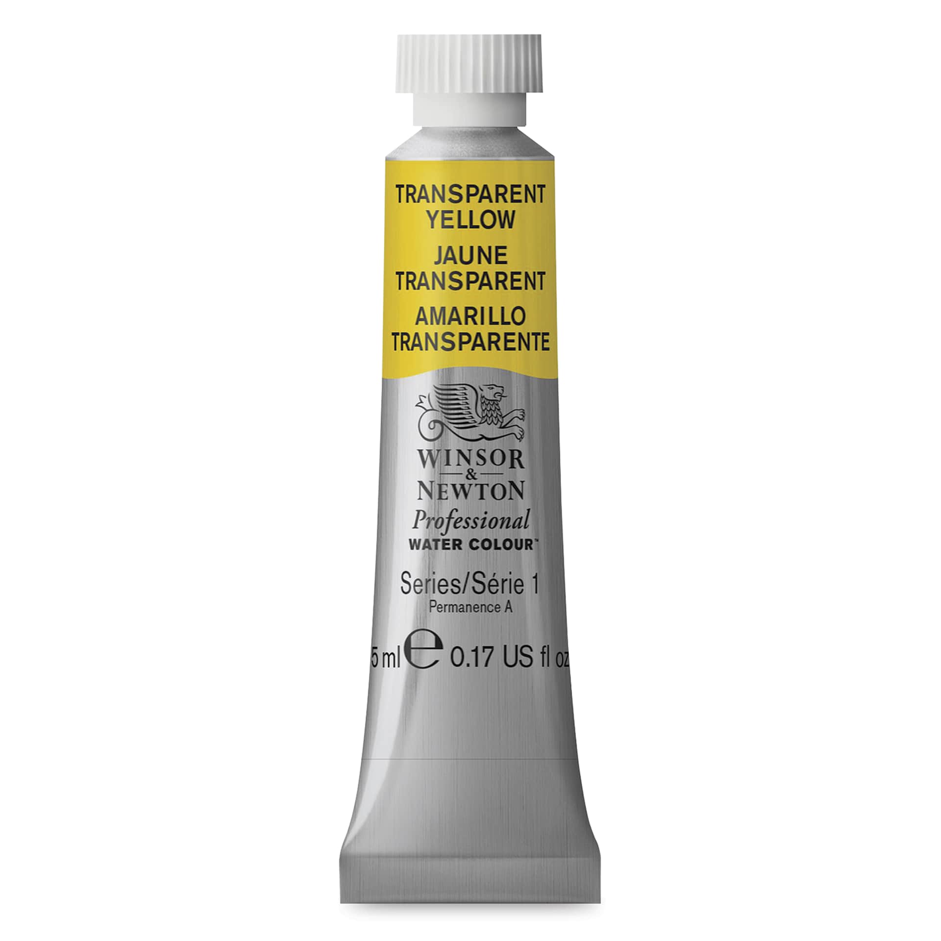 Winsor & Newton Professional Watercolor - Transparent Yellow, 5 ml Tube Winsor & Newton Professional Watercolor - Transparent Yellow, 5 ml Tube