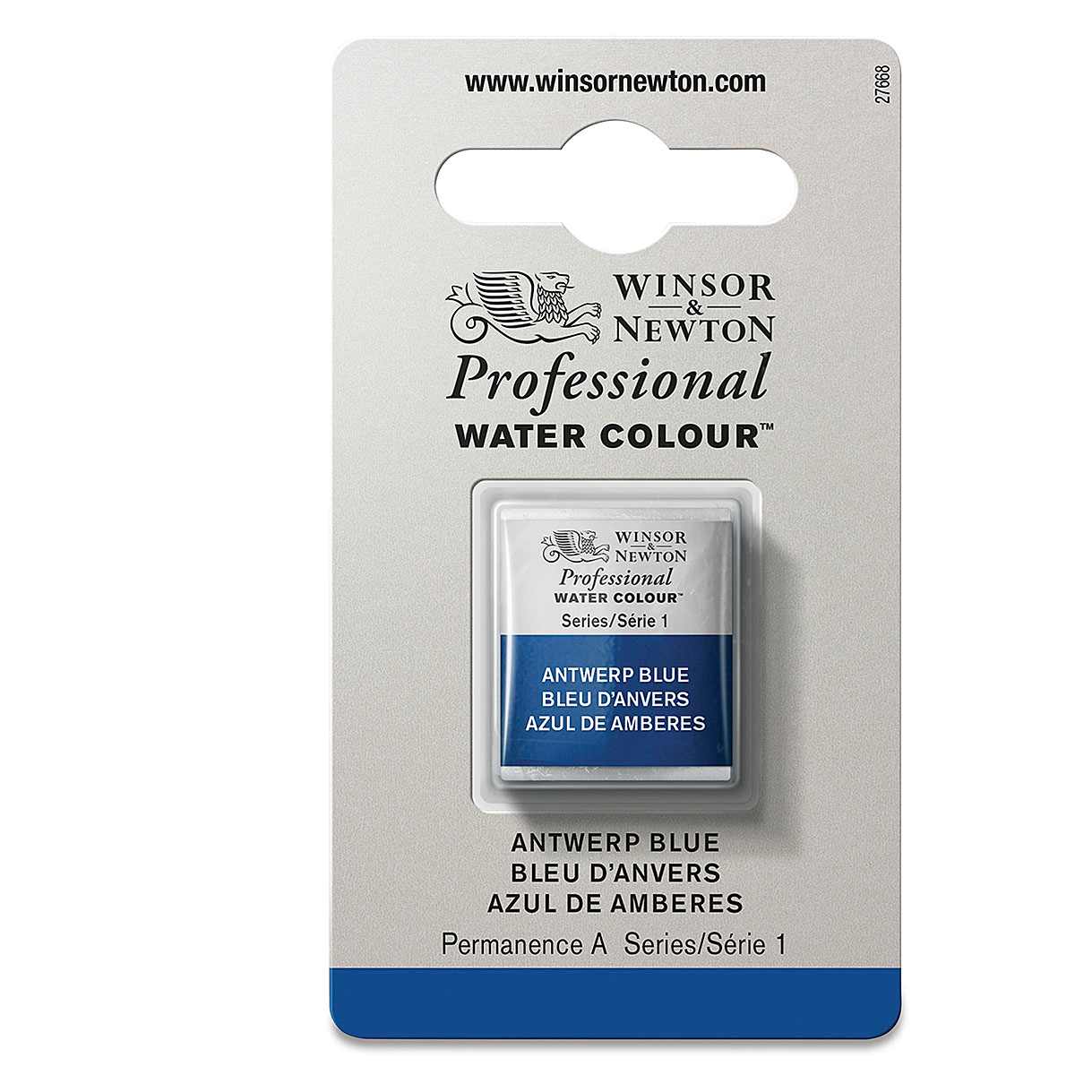 Winsor & Newton Professional Watercolor - Antwerp Blue, Half Pan