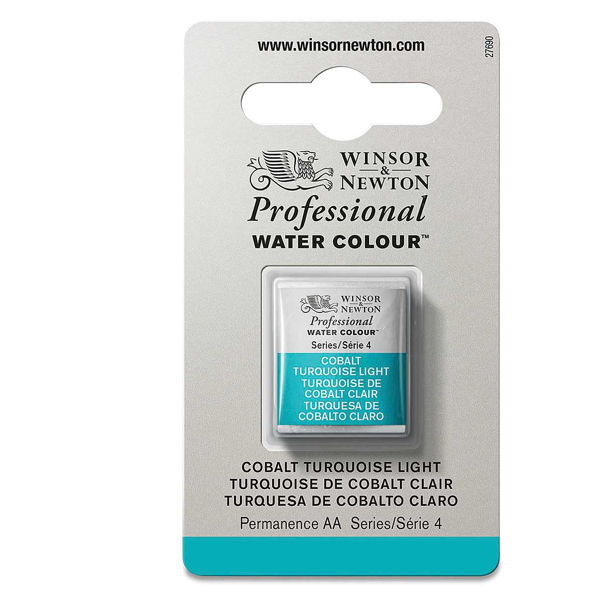 Winsor & Newton Professional Watercolor - Cobalt Turquoise Light, Half Pan