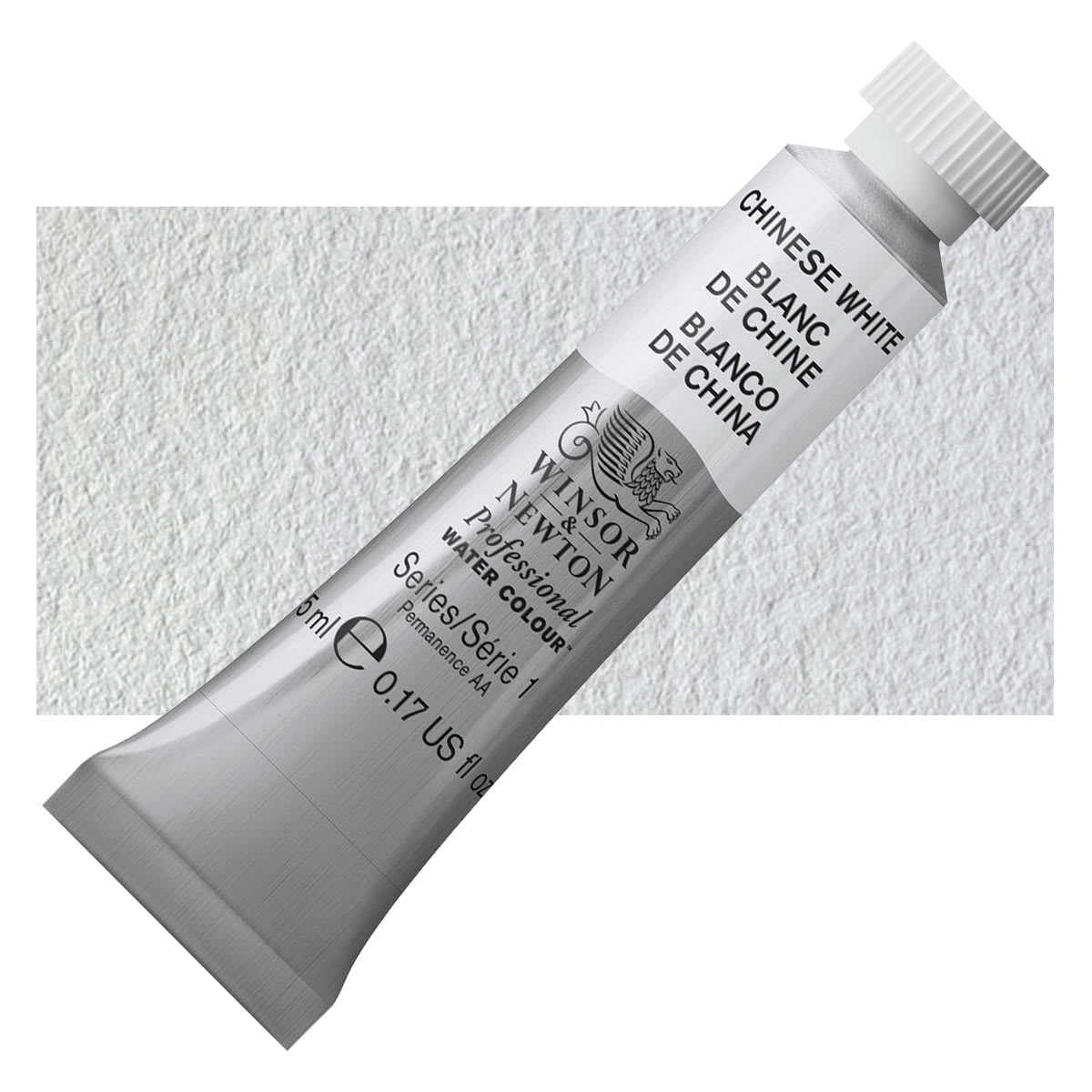 Winsor & Newton Professional Watercolor - Chinese White, 5 ml Tube and swatch