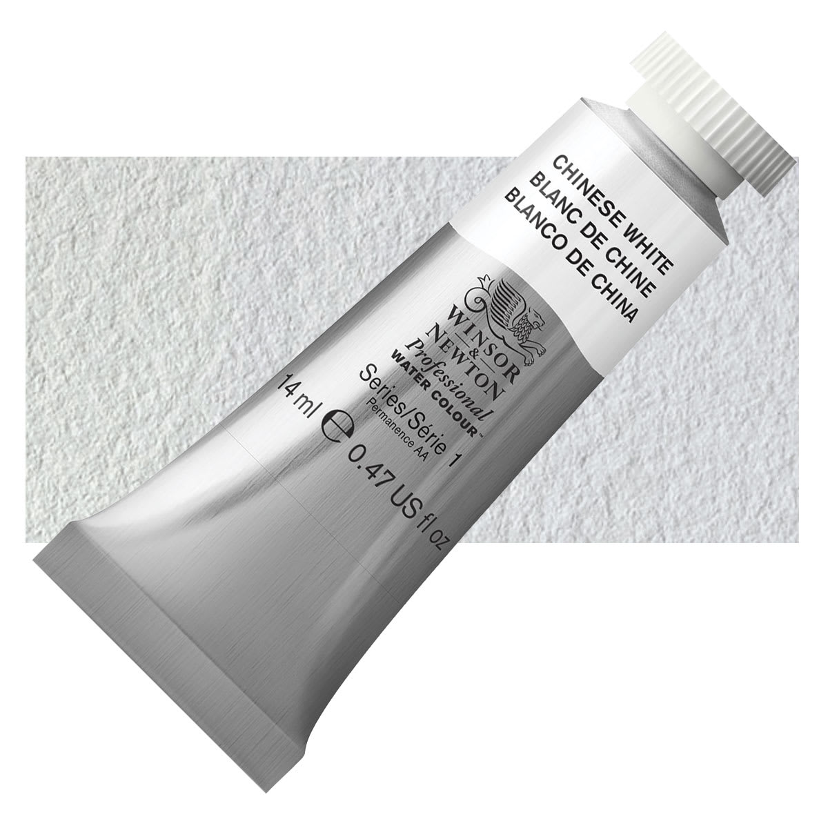 Winsor & Newton Professional Watercolor - Chinese White, 14 ml tube and swatch