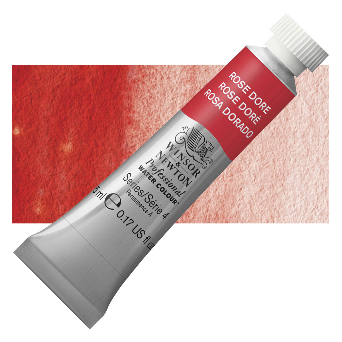 Winsor & Newton Professional Watercolor - Rose Doré , 5 ml Tube and swatch
