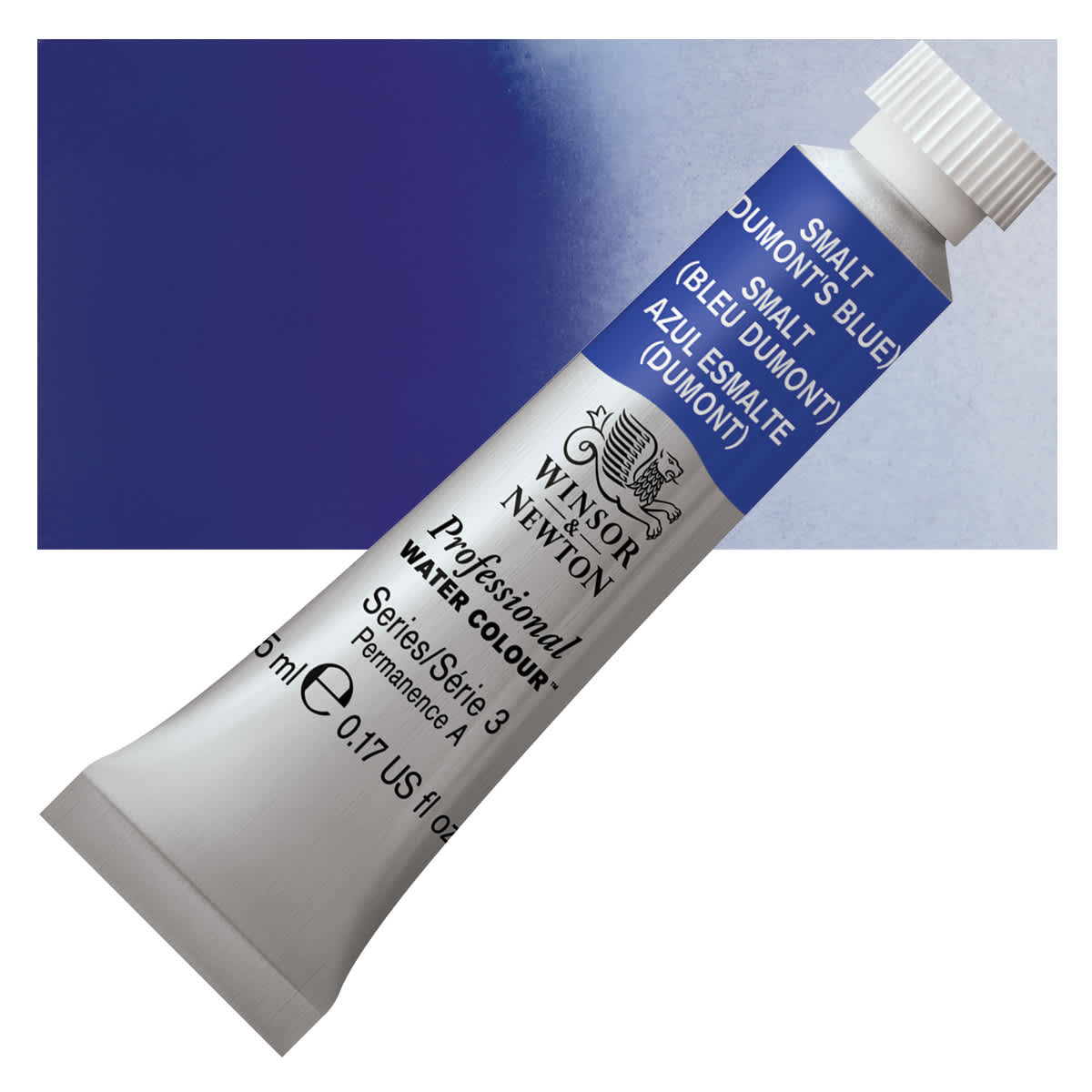 Winsor & Newton Professional Watercolor - Smalt, 5 ml Tube and swatch