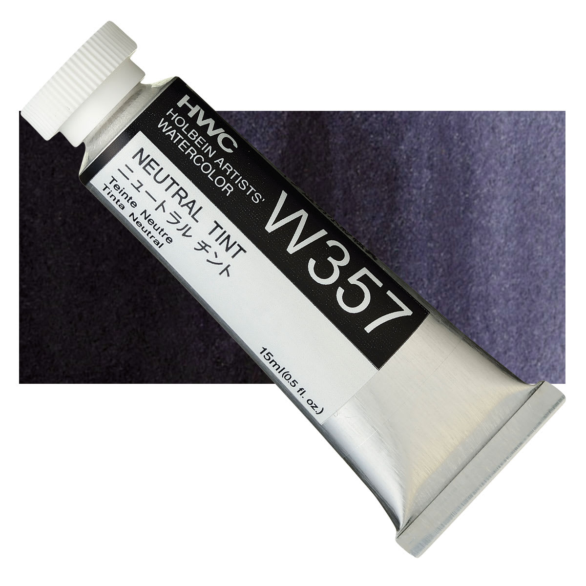 Holbein Artists' Watercolor - Neutral Tint, 15 ml tube and swatch