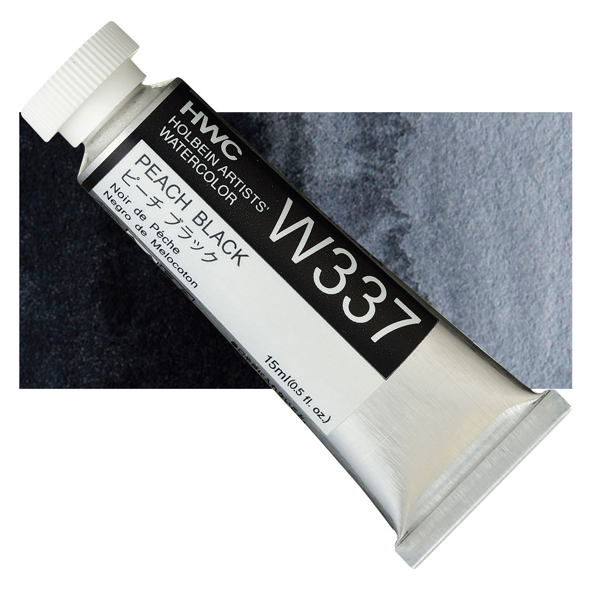 Holbein Artists' Watercolor - Peach Black, 15 ml tube and swatch