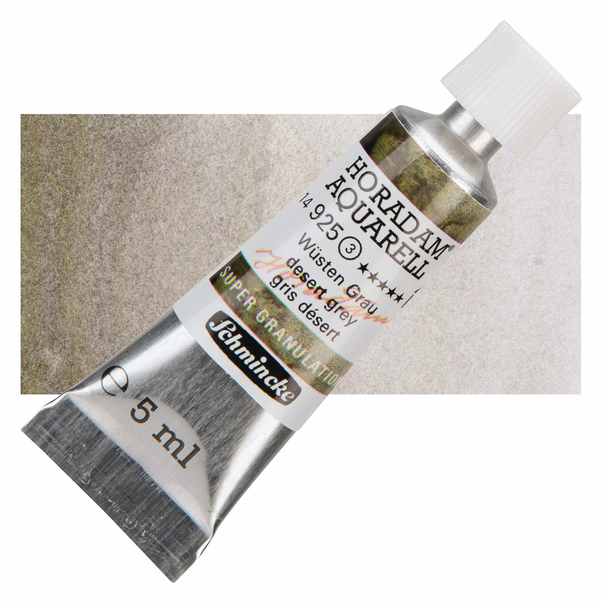 Schmincke Horadam Aquarell Watercolor - Desert Grey, 5 ml tube and swatch