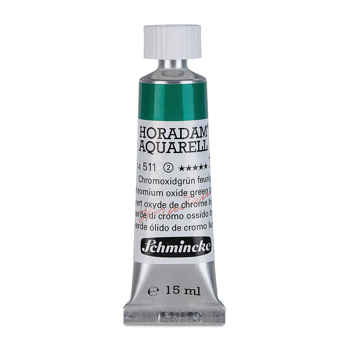 Schmincke Horadam Aquarell Artist Watercolor - Chromium Oxide Green Brilliant, 15 ml tube Schmincke Horadam Aquarell Artist Watercolor - Chromium Oxide Green Brilliant, 15 ml tube