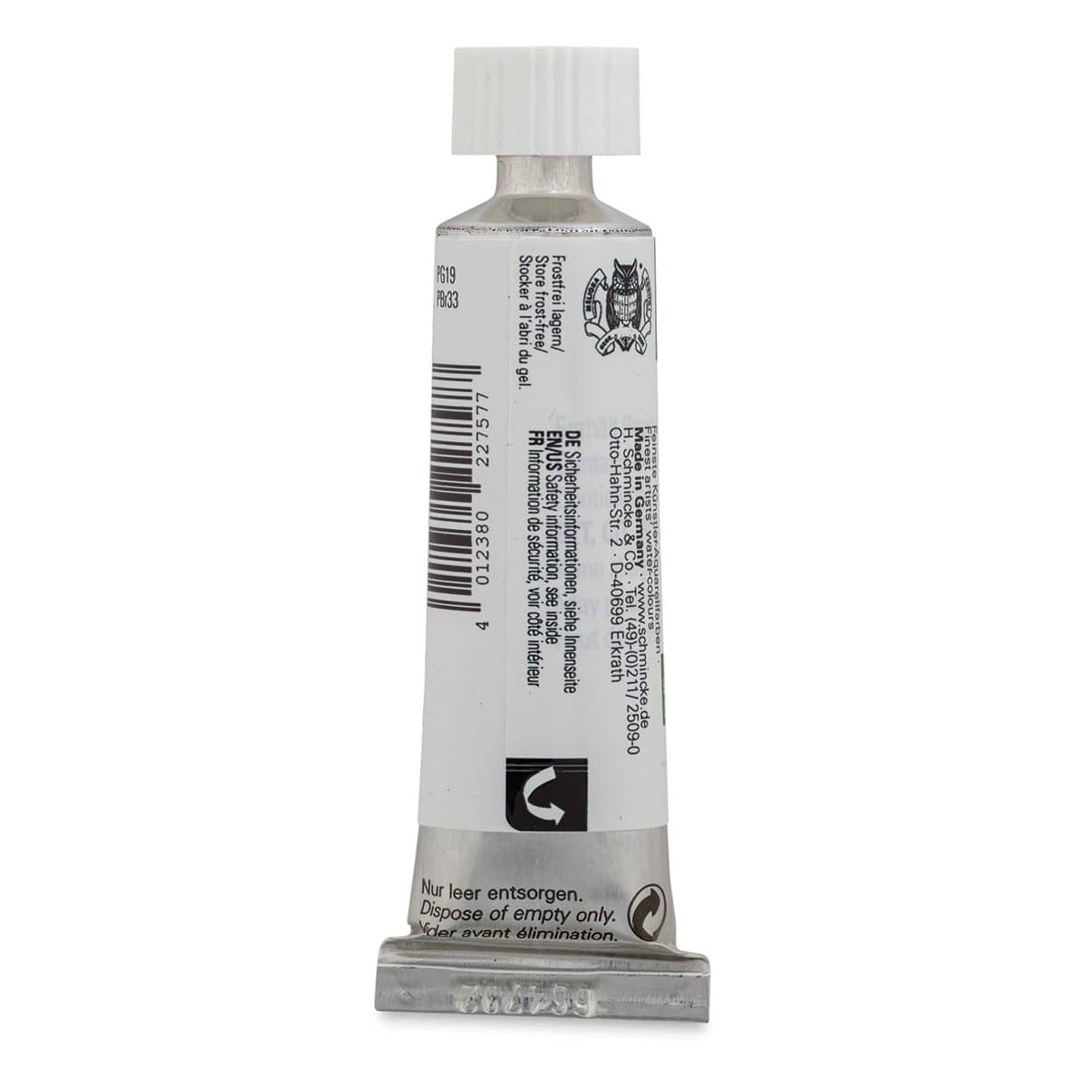 Schmincke Horadam Aquarell Artist Watercolor - Forest Green, 15 ml tube (Back of tube)
