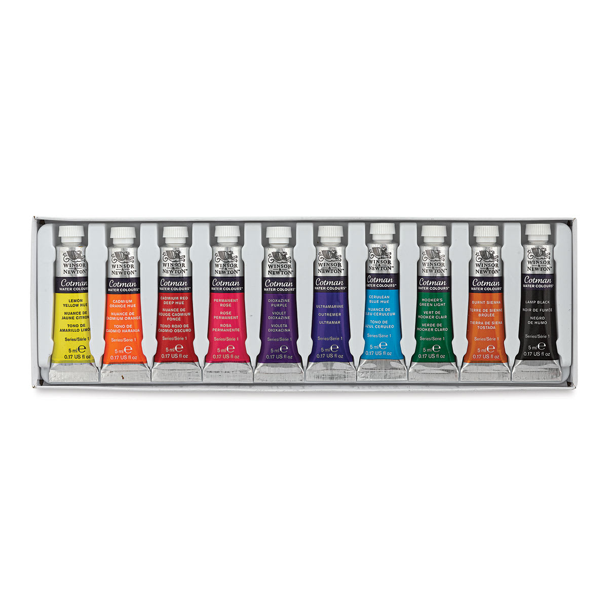 Winsor & Newton Cotman Watercolor Tube Set - Set of 10, Assorted Colors, 5 ml, Tubes (Tubes in tray) Winsor & Newton Cotman Watercolor Tube Set - Set of 10, Assorted Colors, 5 ml, Tubes (Tubes in tray)
