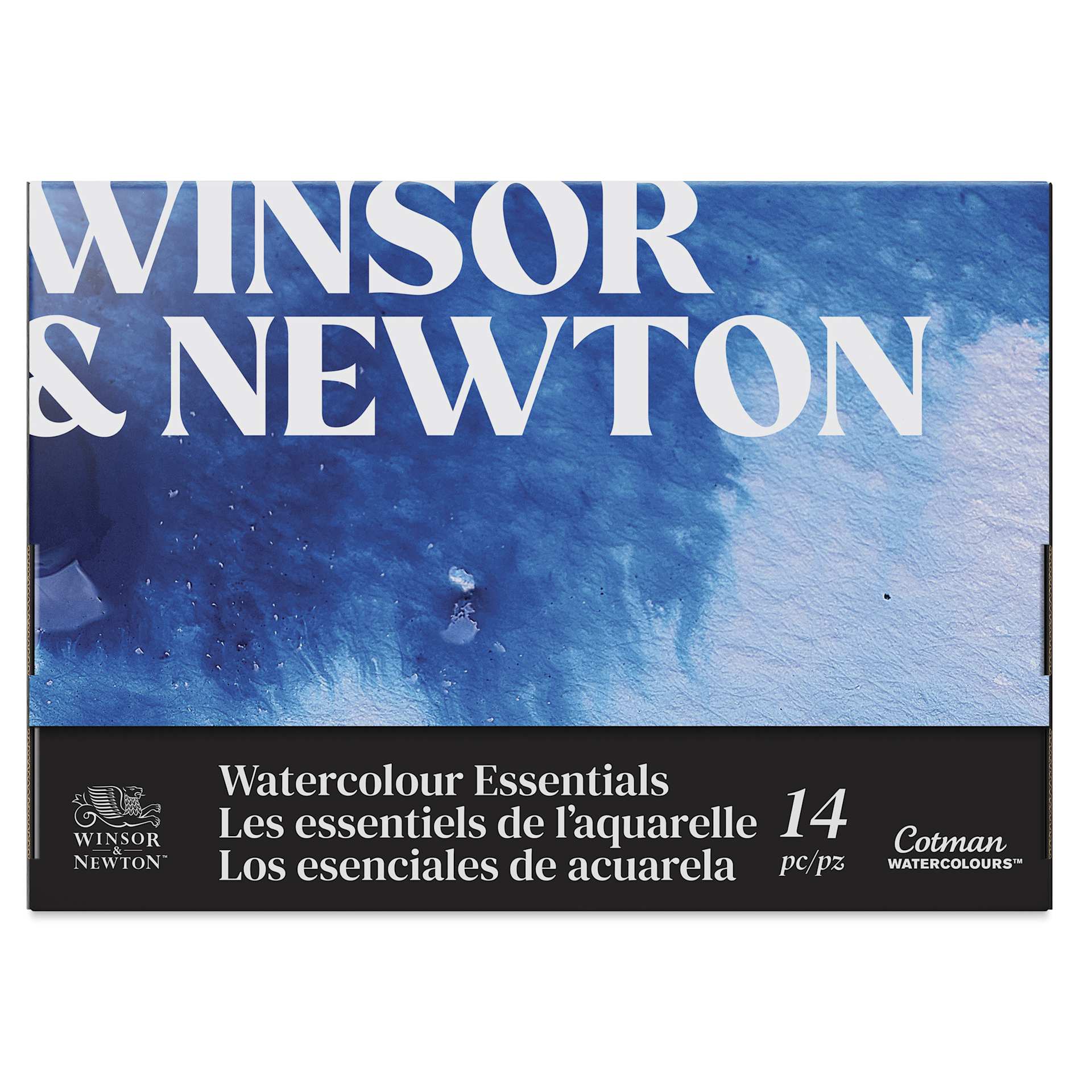 Winsor & Newton Cotman Watercolor Paint Tubes - Essentials, Set of 14 front of package