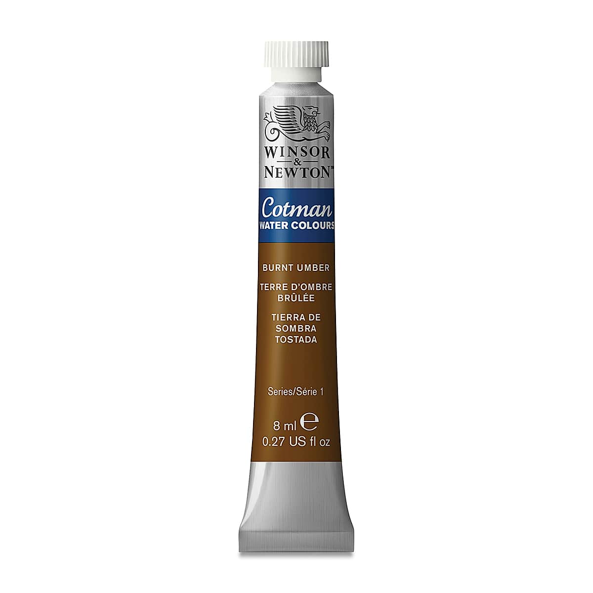 Winsor & Newton Cotman Watercolor - Burnt Umber, 8 ml tube