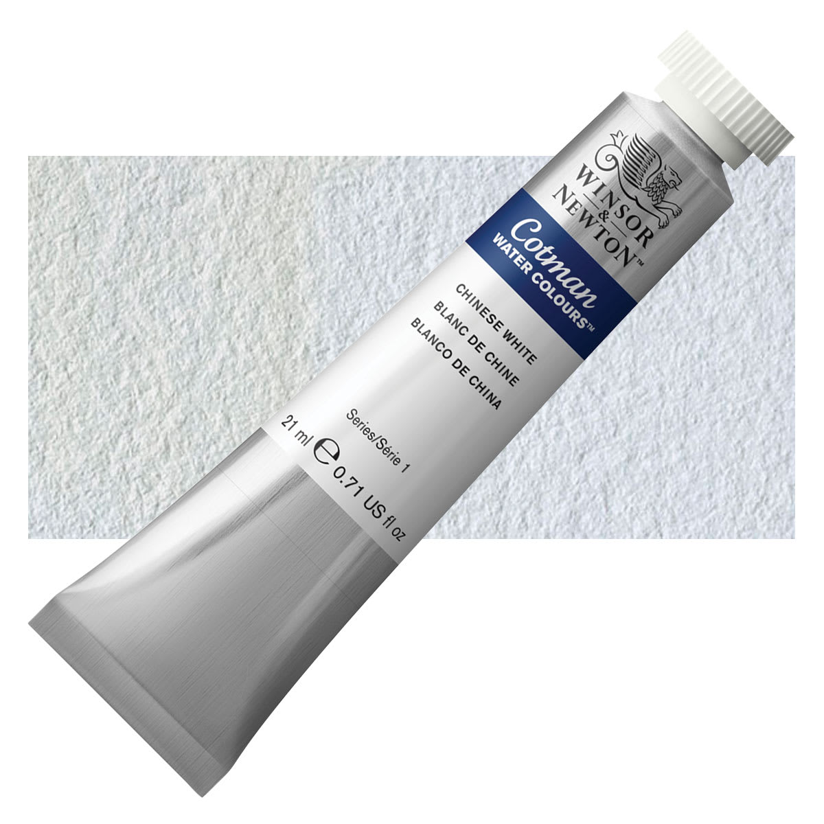 Winsor & Newton Cotman Watercolor - Chinese White, 21 ml and swatch