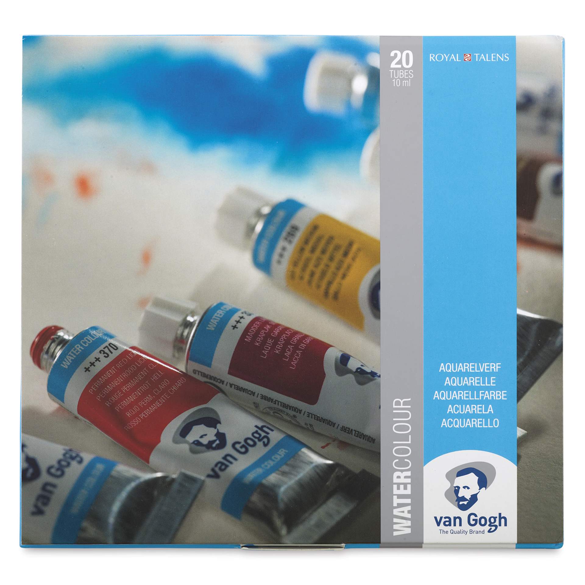 Van Gogh Watercolors Set - Set of 20, Assorted Colors, 10 ml tubes, front of packaging