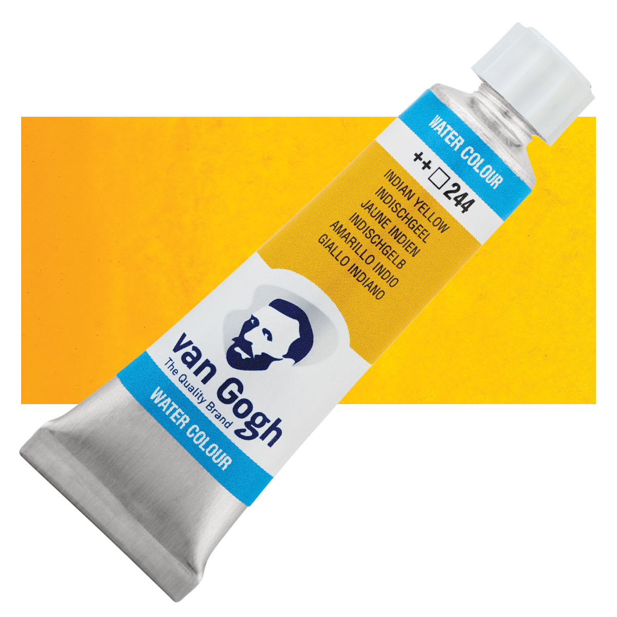 Van Gogh Watercolor - Indian Yellow, 10 ml tube and swatch
