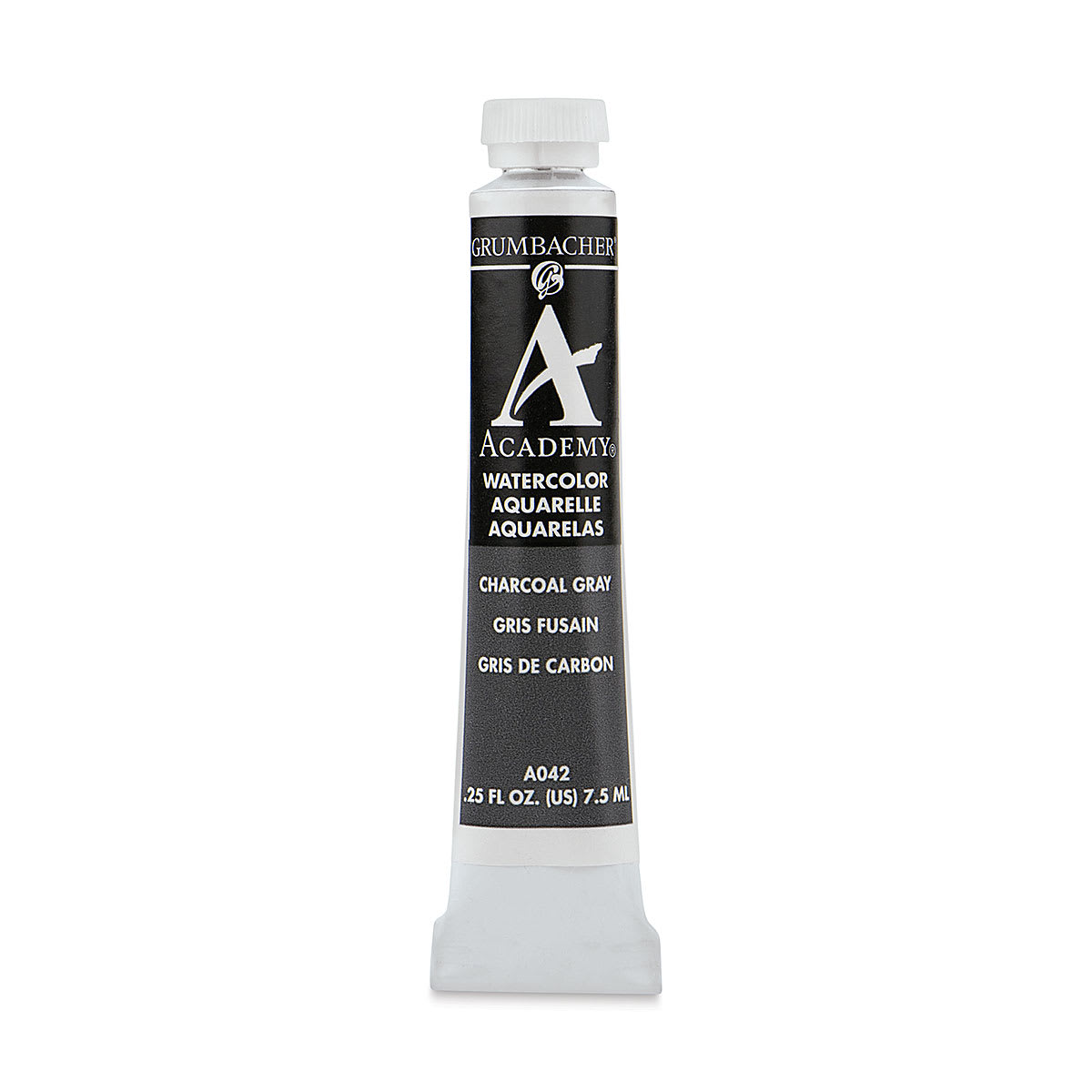 Grumbacher Academy Watercolor - Charcoal Gray, 7.5 ml tube