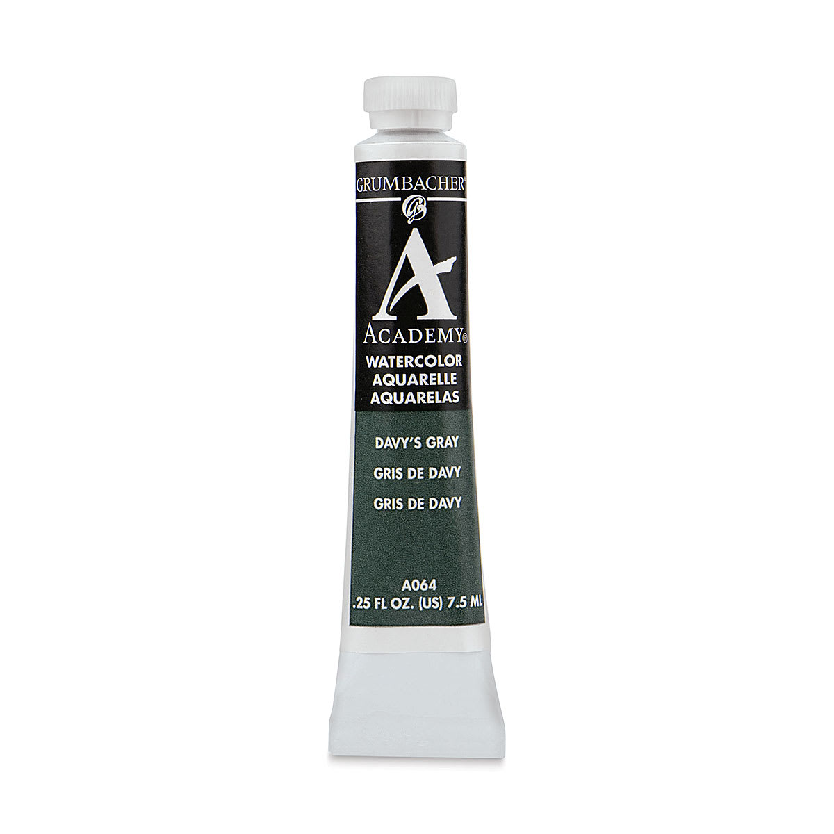 Grumbacher Academy Watercolor - Davy's Gray, 7.5 ml tube