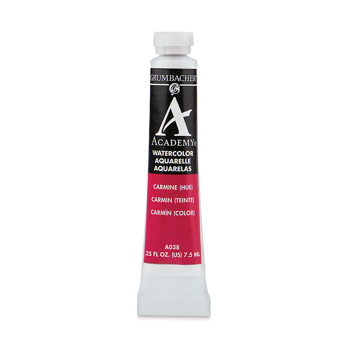 Grumbacher Academy Watercolor - Carmine Hue, 7.5 ml tube