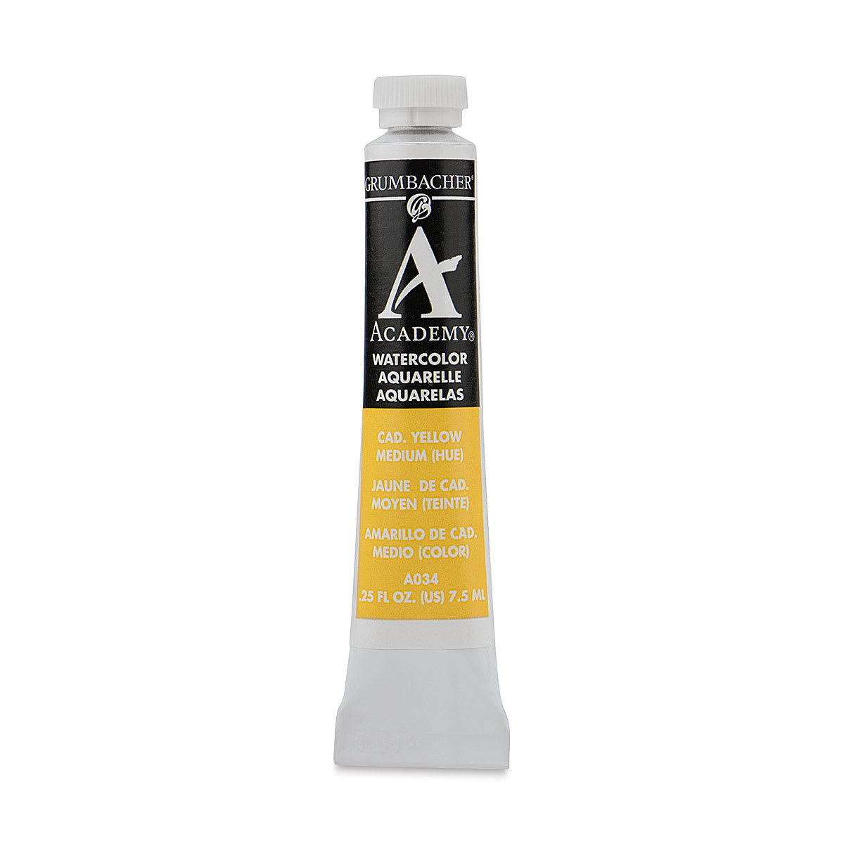 Grumbacher Academy Watercolor - Cadmium Yellow Medium Hue, 7.5 ml