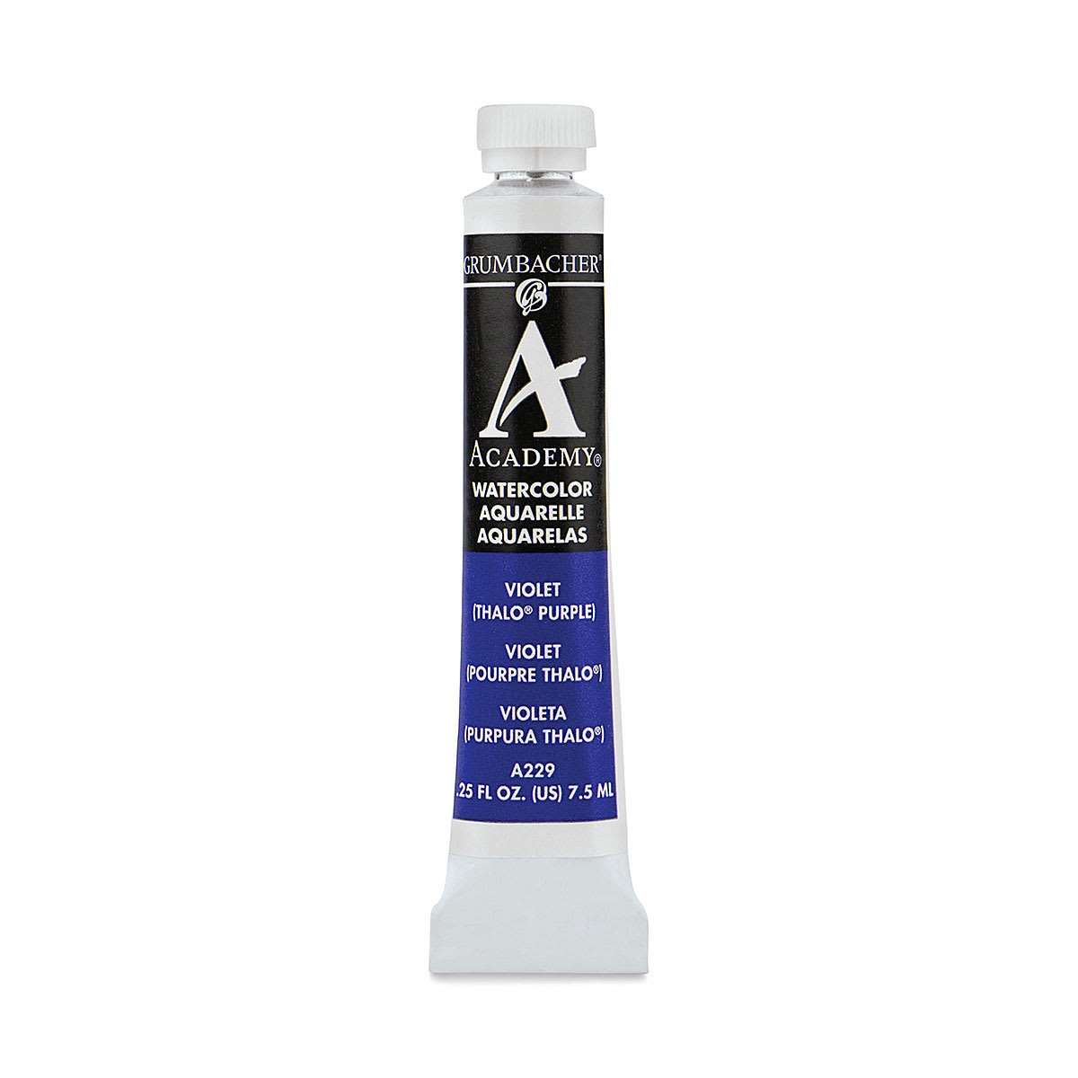 Grumbacher Academy Watercolor - Violet (Phthalo Purple), 7.5 ml tube