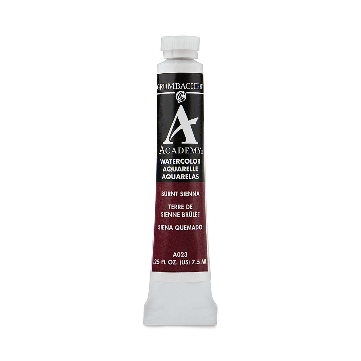 Grumbacher Academy Watercolor - Burnt Sienna, 7.5 ml tube